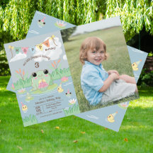 Invitation de fête d'anniversaire photo pour enfan