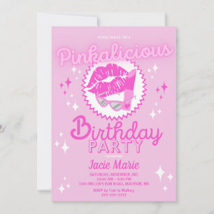 Invitation de fête d'anniversaire Pinkalicious