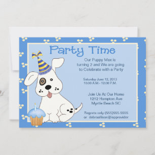 Invitation de fête d'anniversaire pour animaux