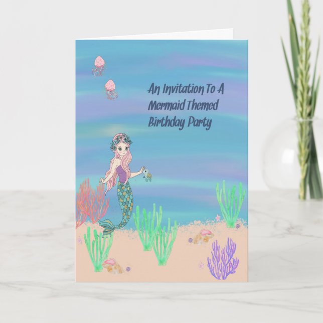 Invitation de fête d'anniversaire pour enfants, Si (Devant)