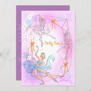 Invitation de fête d'anniversaire pour fille de 5 