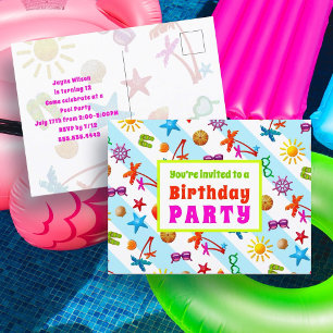 Invitation de fête d'anniversaire pour filles