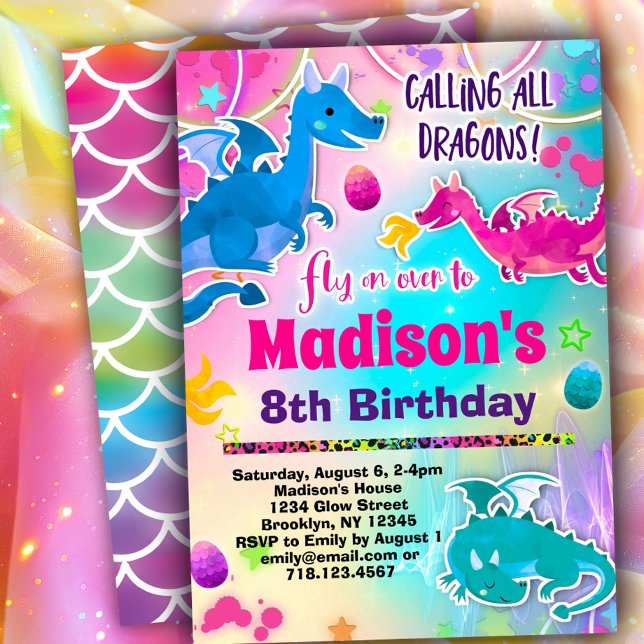 Invitation de fête d'anniversaire pour les filles (Créateur téléchargé)