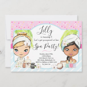 Invitation de fête d'anniversaire spa