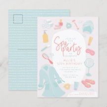 Invitation de fête d'anniversaire spa