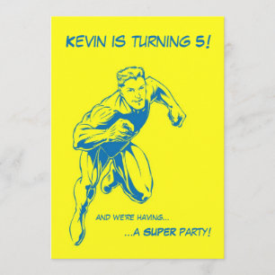 Invitation de fête d'anniversaire Superhero