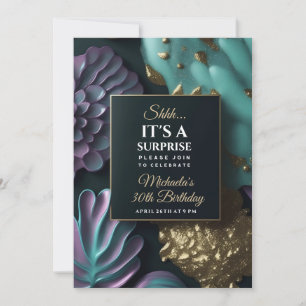 Invitation de fête d'anniversaire surprise, abstra