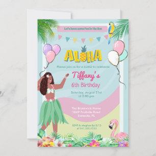 Invitation de fête d'anniversaire tropicale Ethniq