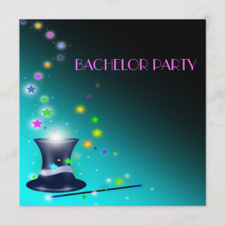 Invitation de fête de bachelor Magical Magicians H