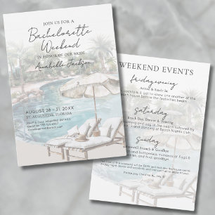 Invitation de fête de Bachelorette au bord de la p