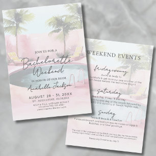 Invitation de fête de bachelorette au bord de la p