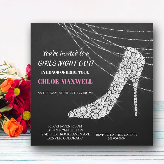 Invitation de fête de Bachelorette avec talon aigu (Créateur téléchargé)