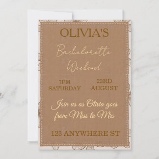 Invitation de fête de bachelorette florale bohème