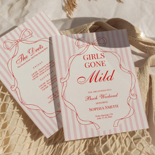 Invitation de fête de bachelorette Girls Gone Mild