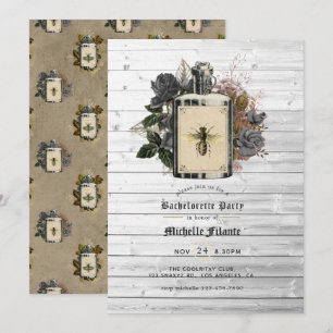 Invitation de fête de Bachelorette Halloween gothi