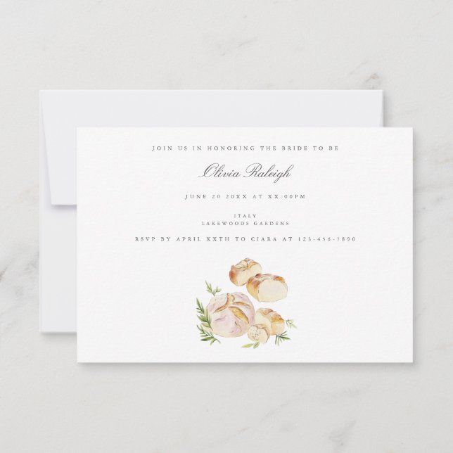 Invitation de fête de bachelorite à l'aquarelle en (Dos)