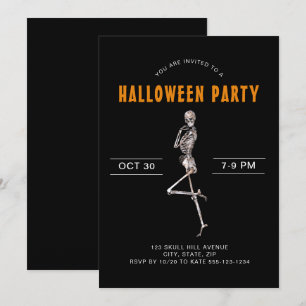 Invitation de fête de costume d'Halloween adulte s