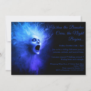 Invitation de fête de costume d'Halloween avec cri