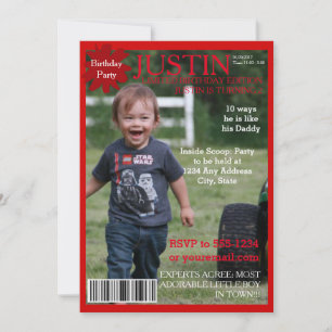 Invitation de fête de couverture de magazine modif
