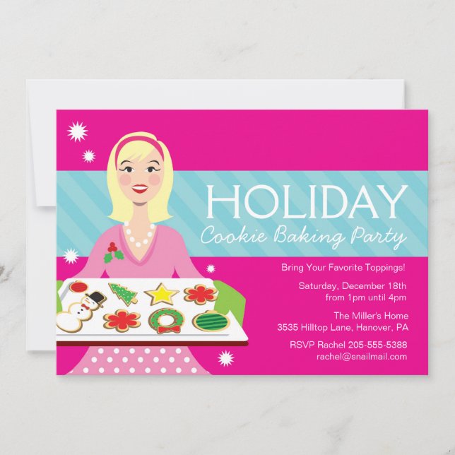Invitation de fête de Cuisines de vacances (Devant)
