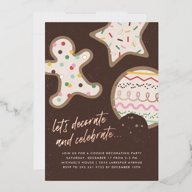 Invitation de fête de décoration de biscuits de No (Enveloppe)