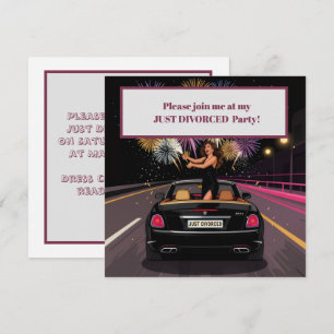 Invitation de fête de divorce célébration Juste Di
