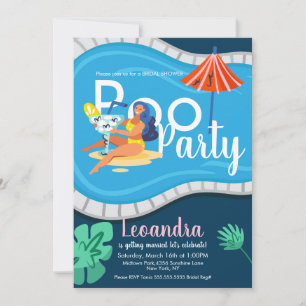 Invitation de fête de douche de mariée adulte pour