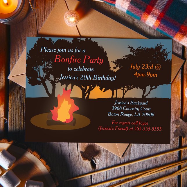 Invitation de fête de feu (Créateur téléchargé)