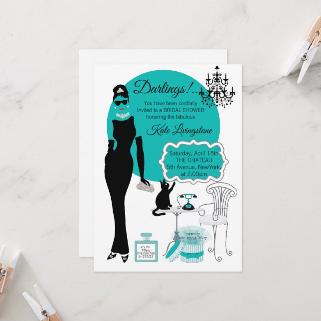 Invitation de Fête de Fiançailles (Devant/Arrière en situation)