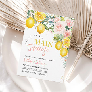Invitation de Fête de Fiançailles au Citron Floral