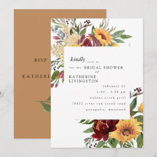 Invitation de Fête de Fiançailles aux Tournesols T