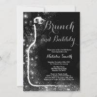 Invitation de Fête de Fiançailles Brunch et Bulles