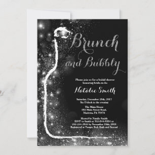 Invitation de Fête de Fiançailles Brunch et Bulles