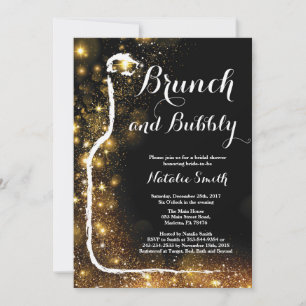 Invitation de Fête de Fiançailles Brunch et Bulles
