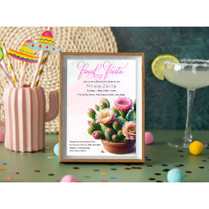 Invitation de Fête de Fiançailles Cactus Fiesta