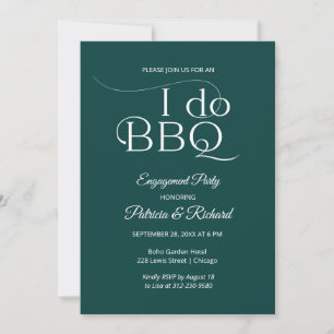 Invitation de fête de fiançailles Chic I DO BBQ