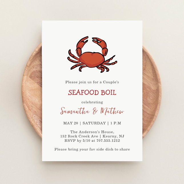 Invitation de fête de fiançailles de couple de bou (Créateur téléchargé)