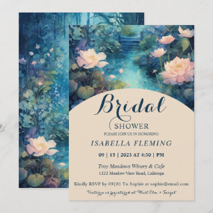 Invitation de Fête de Fiançailles en Forêt Fantast