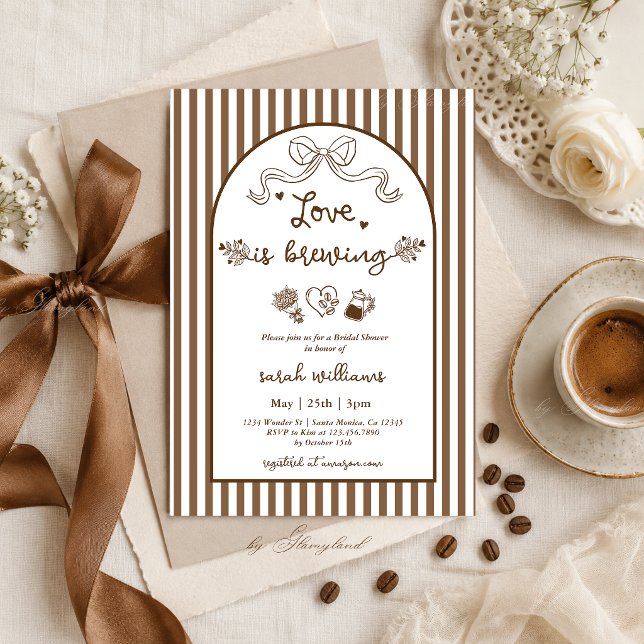 Invitation de Fête de Fiançailles 'L'amour est en  (Créateur téléchargé)