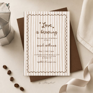 Invitation de Fête de Fiançailles Love Is Brewing
