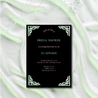 Invitation de Fête de Fiançailles Mariage Vert Men