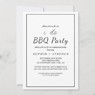 Invitation de fête de fiançailles minimaliste "Je 