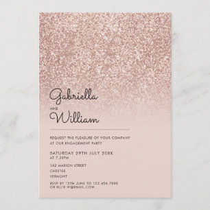 Invitation de fête de fiançailles moderne simple a