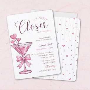 Invitation de Fête de Fiançailles Pink Martini A T