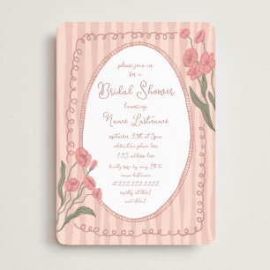 Invitation de Fête de Fiançailles Rose Pâle Fantai