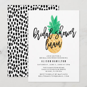 Invitation de Fête de Fiançailles Tropical Luau
