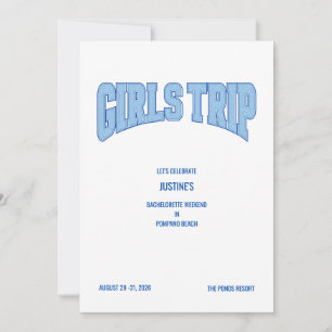 Invitation de fête de filles pour un enterrement d