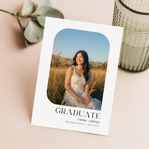 Invitation de fête de fin d'études avec photo mode