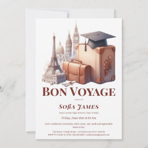 Invitation de fête de fin d'études sur le thème du