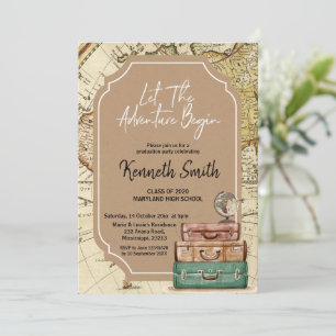 Invitation de fête de fin d'études sur le thème du